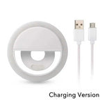 USB Rechargeable LED Selfie Ring Light with Phone Clip LED Selfie Ring Light Richie's White