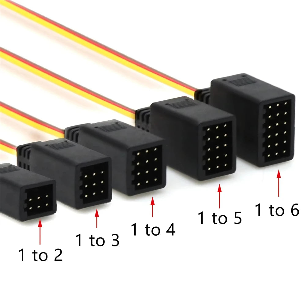 RC Servo Y-Wire Extension Cable 1 to 2/3/4/5/6 | Car Boat Aircraft RC Servo Cable Richie's