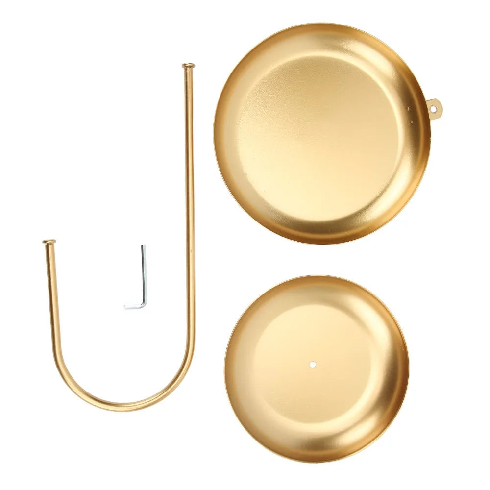 2-Tier Gold Fruit Serving Tray Iron Dessert Rack Stand Tiered Serving Tray Richie's