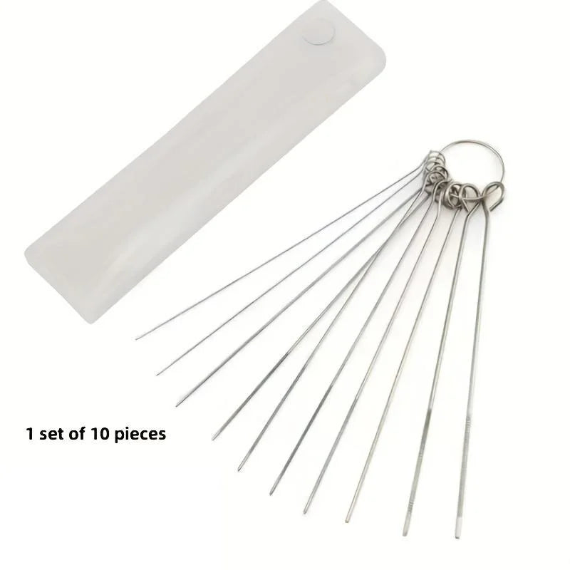 10-Pc Stainless Steel Shower Head Nozzle Cleaning Needle Set Shower Cleaning Brush Richie's 1 Set