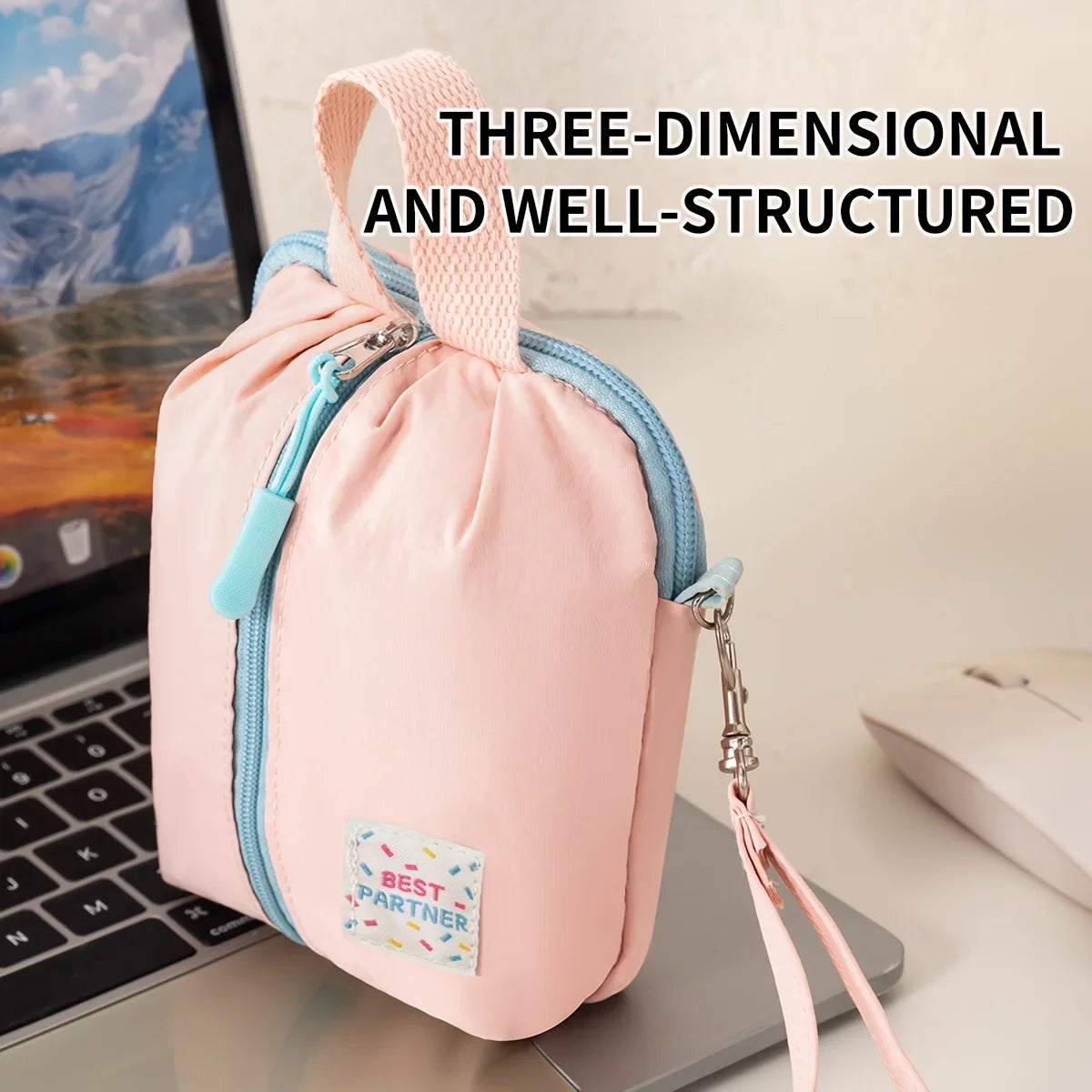 Macaron Portable Organizer Bag – Double-Layer Bag-in-Bag Bag Organizer Pouch Richie's