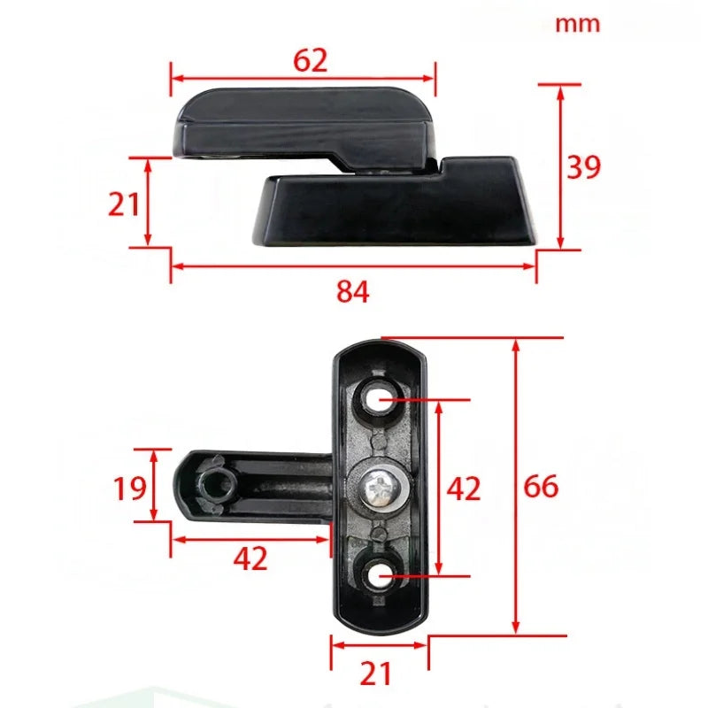 Zinc Alloy T-Shape Window & Door Sash Lock Security Buckle Window Door Lock Richie's