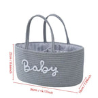 Cotton Rope Diaper Storage Basket – Foldable Nappy Organiser Baby Storage Basket Richie's