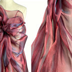 150x100cm Two-Tone Gradient Organza Fabric – Sheer Craft Yarn Organza Craft Fabric Richie's Red Blue 150 x100cm