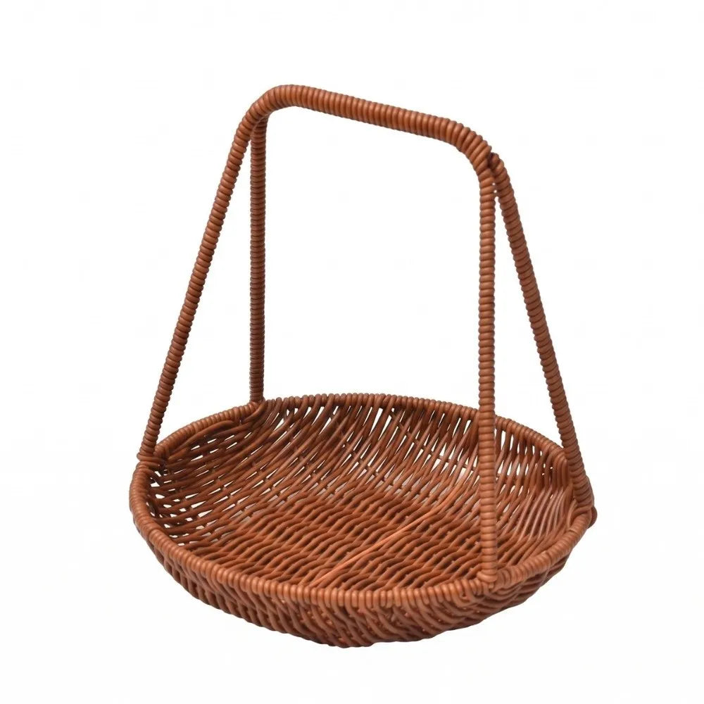 Plastic Rattan Handheld Serving Basket – Round & Rectangle Serving Basket Richie's Large Round