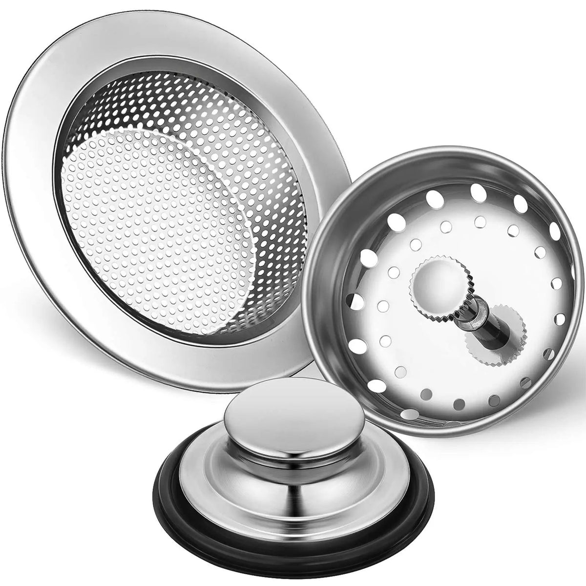Universal Kitchen Sink Drain Filter 3-Piece Set Sink Drain Filter Richie's silver