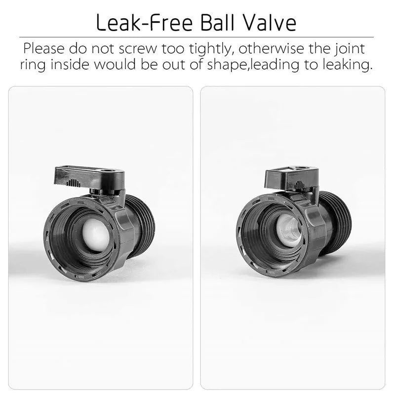 3/4" Plastic Garden Hose Shut Off Ball Valve – Thread Connector Garden Hose Valve Richie's