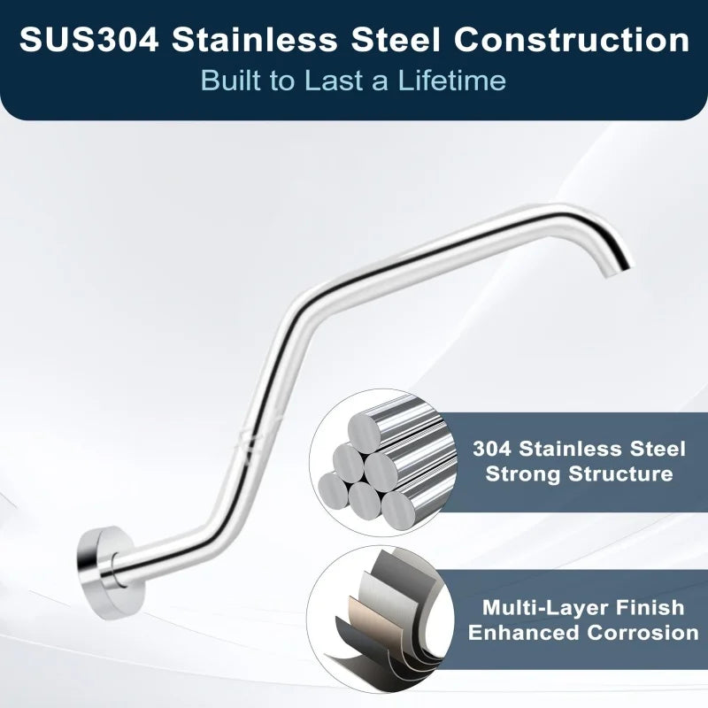 Stainless Steel Wall-Mount Shower Arm Extension | Richie's Shower Arm Extension Richie's