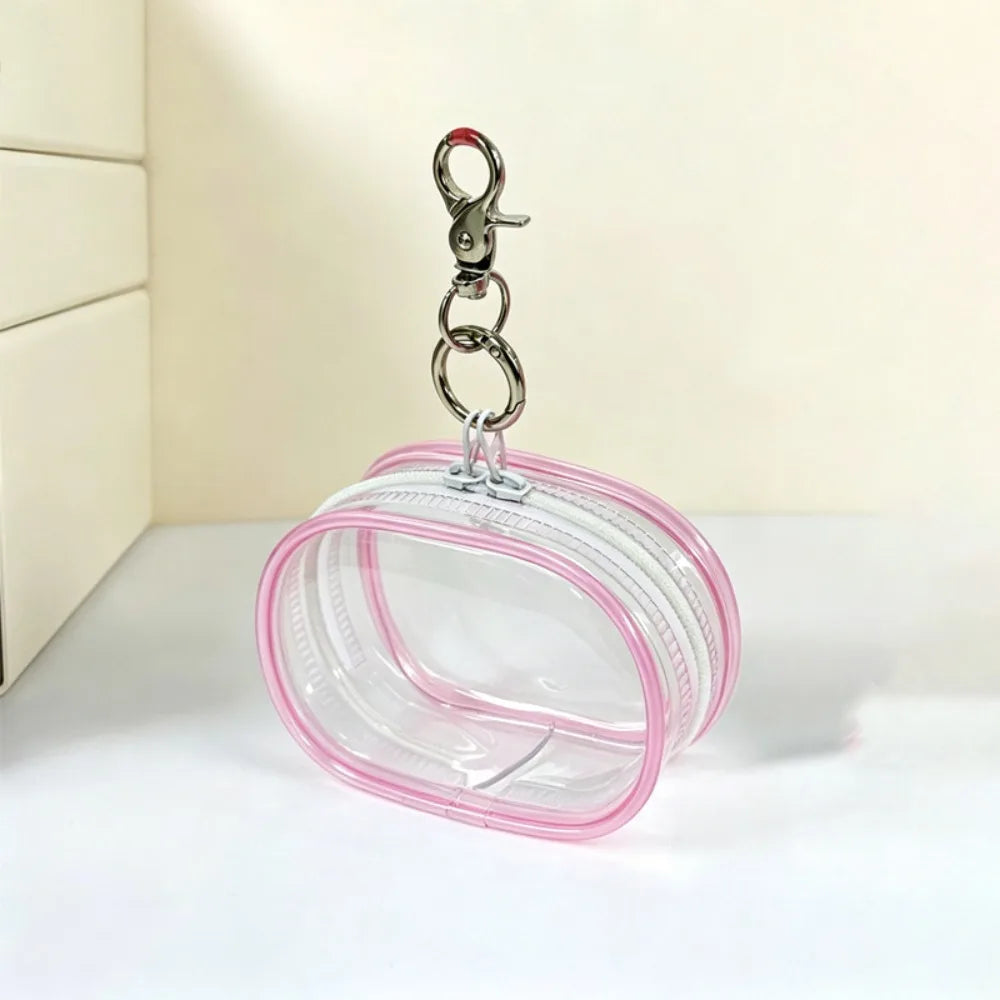 Transparent PVC Pet Food Pouch with Zipper & Hanging Loop Pet Treat Pouch Richie's Light Pink 1