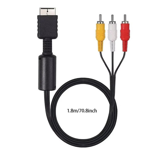 1.8m RCA AV Cable for PS1 PS2 PS3 PlayStation to TV Monitor AV Cable Richie's