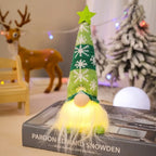 Christmas Gnome Decoration Doll – Glowing Holiday Cloth Figure Christmas Gnome Decoration Richie's Short Green