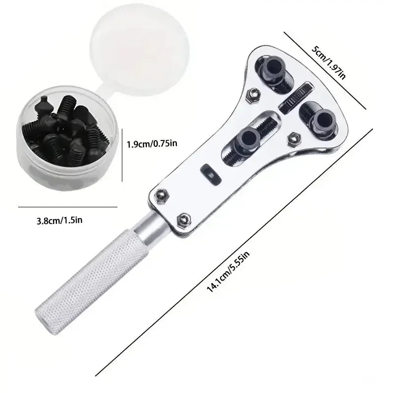 3 Claw Adjustable Watch Case Opener & Battery Tool Kit Watch Repair Tool Richie's Small 1x