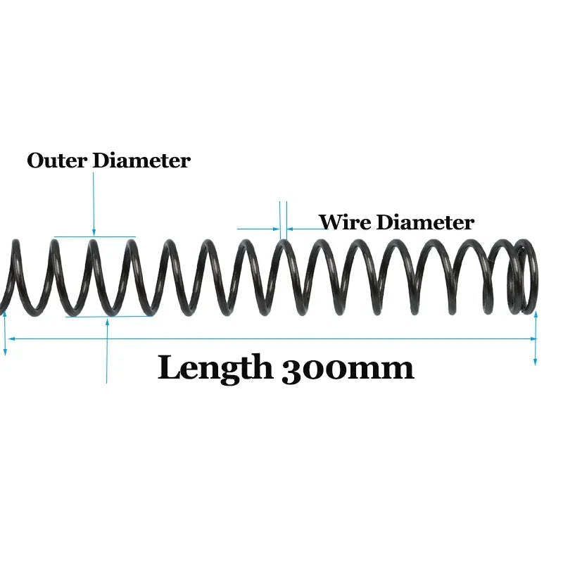 Steel Compression Springs 300mm | Wire Dia 0.3–1mm Helical Coil Compression Springs Richie's