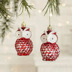 2PCS Christmas Ornament Balls – Santa, Owl & Camera Baubles Christmas Ornament Balls Richie's owl