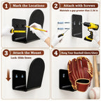 4-Pack Baseball Glove Wall Mount Holders – Acrylic Display Rack Glove Wall Mount Rack Richie's