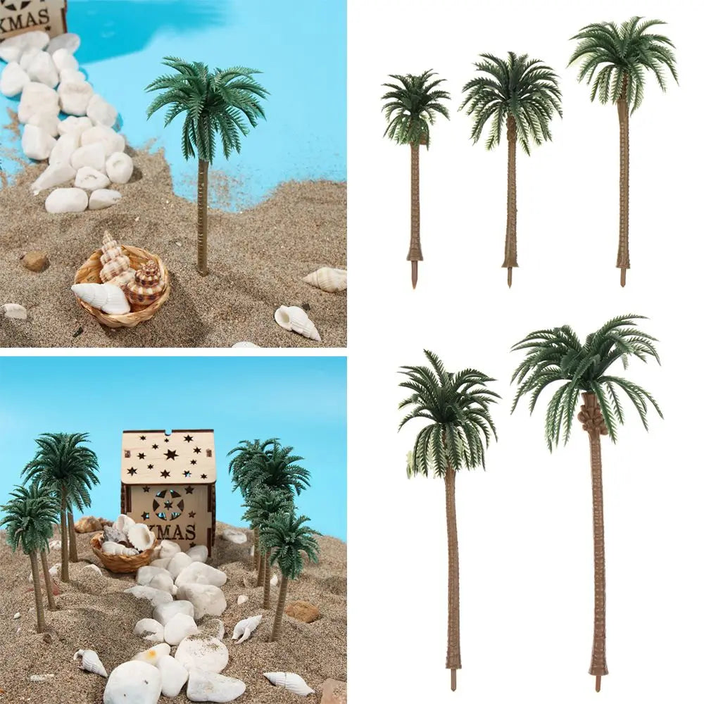 5Pcs Miniature Coconut Palm Tree Models for DIY Micro Landscape Miniature Landscape Model Richie's