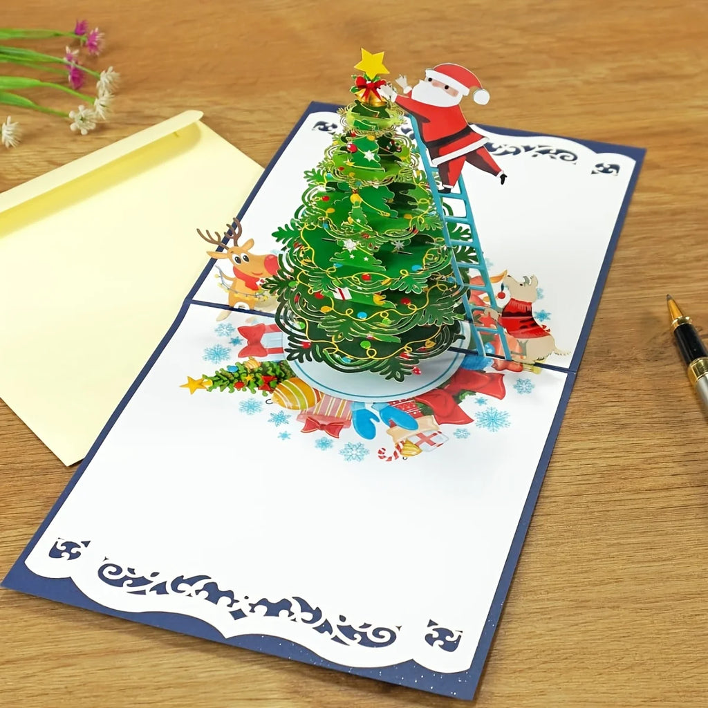 Christmas 3D Santa Claus Pop-Up Decorative Card | Holiday Gift Holiday Greeting Card Richie's 1pc A