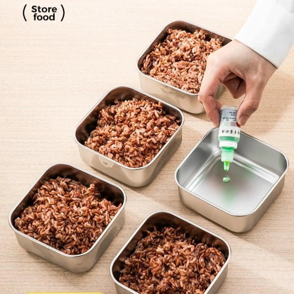 304 Stainless Steel Food Storage Container with Silicone Lid Food Storage Container Richie's