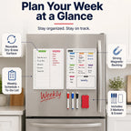 6-Piece Magnetic Fridge Weekly Planner & Dry Erase Board Set Dry Erase Planner Set Richie's