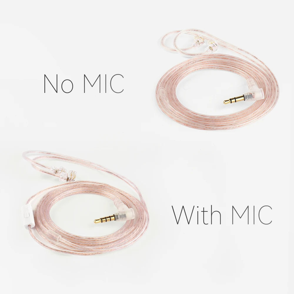 QKZ A3 Pink In-Ear Earphones 3.5mm Detachable Cable & Mic In-Ear Earphones Richie's
