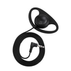FUCHU D-Shape 3.5mm Single-Sided Ear Hook Earpiece Headset Wired Ear Hook Earpiece Richie's Black 1pcs
