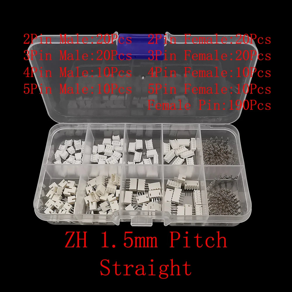 JST Connector Kit – Multi-Pitch Male & Female Housing Terminal Set Connector Terminal Kit Richie's ZH 1.5mm Straight