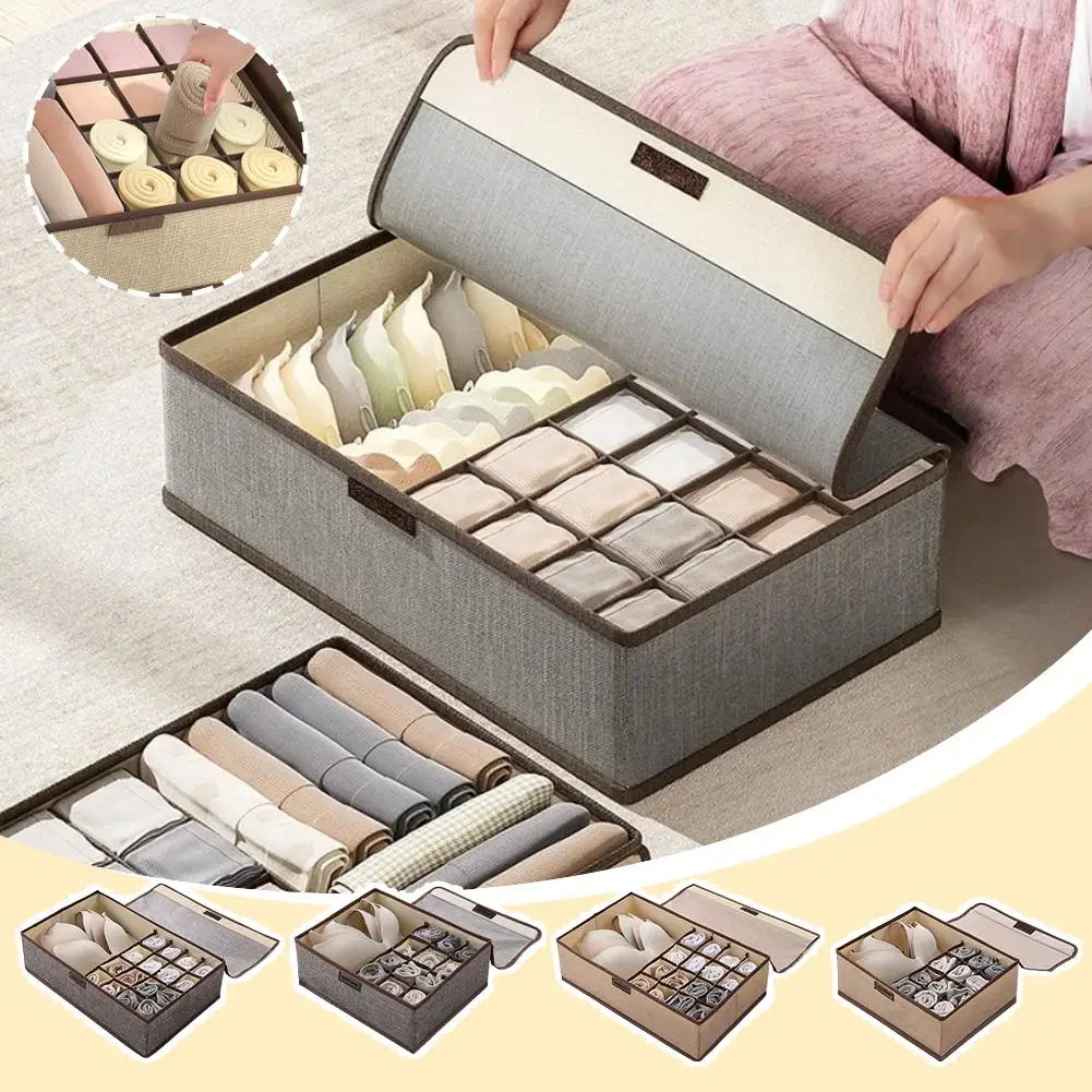 Foldable Underwear & Socks Drawer Organizer Storage Box Drawer Storage Organizer Richie's