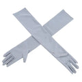 Women's Long Satin Opera Gloves for Prom, Party & Costume Satin Opera Gloves Richie's Grey One Size