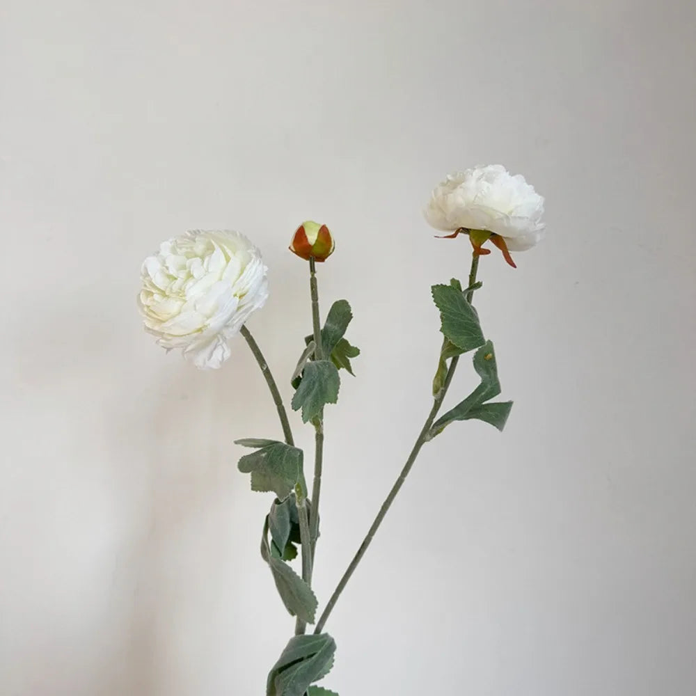 3-Head Silk Peony Artificial Bouquet – Wedding & Home Décor Artificial Flower Bouquet Richie's White