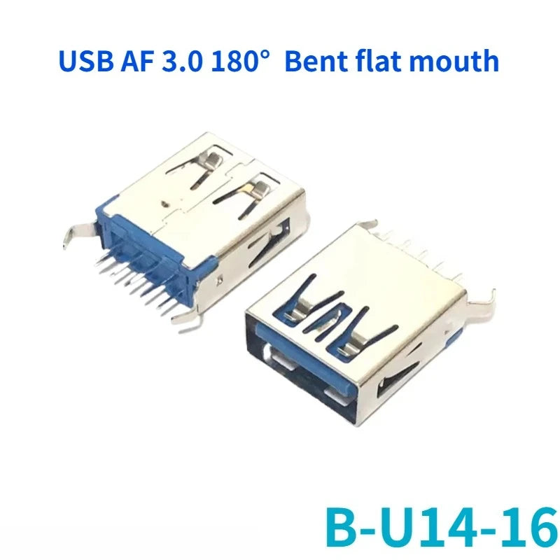 5-Pack USB 3.0 Female Sockets – 90° & 180° Type-A & Type-B USB Connector Socket Richie's B-U14-16 3.0 BFM 5PCS