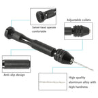 49PCS Precision Pin Vise Hand Drill Set 0.2–3.0mm HSS Twist Bits Pin Vise Drill Set Richie's
