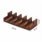 Sapele Wood U-Shaped Sushi Rack – Japanese Style Stand Sushi Serving Rack Richie's 5 Grid