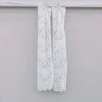 Women's Ice Silk Lace Arm Sleeves UV Fingerless Driving Gloves Arm Sleeves Richie's white