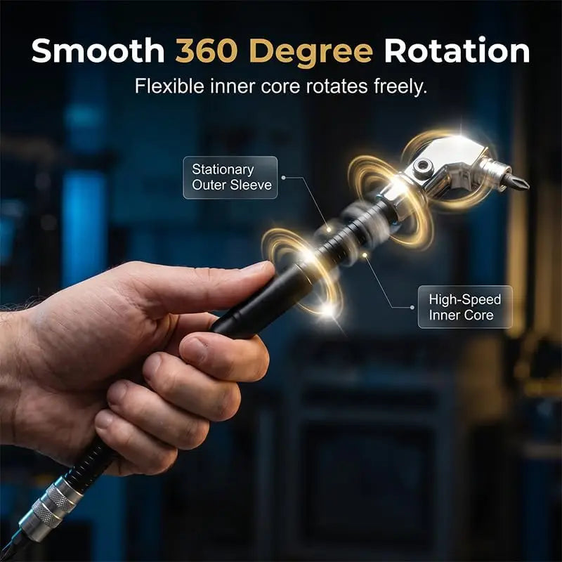 105° Right Angle Driver Flexible Drill Bit Extension | 1/4" Right Angle Driver Richie's