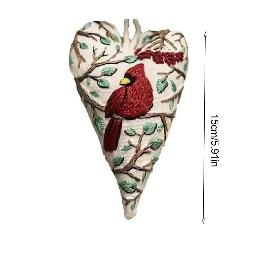 Heart Christmas Embroidery Kit – DIY Cross Stitch Ornament Embroidery Craft Kit Richie's