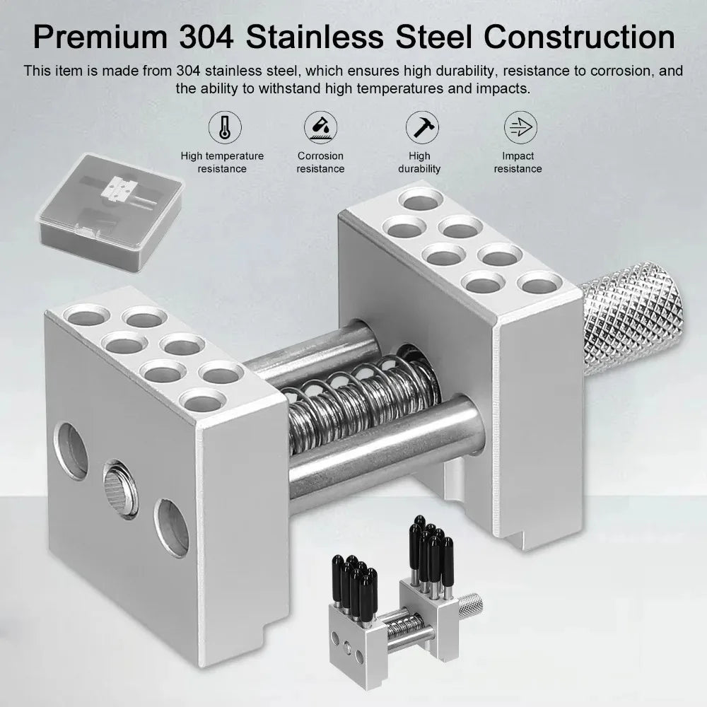 304 Stainless Steel Clamp Vise Fixture for DIY Crafts & Modeling Bench Vise Fixture Richie's