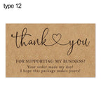 Kraft Paper Thank You Cards for Small Business – 30 Pack Thank You Cards Richie's type 12