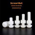 Nylon Screw & Nut Sets M2–M6 Phillips Round Head Insulated Nylon Screw Nut Set Richie's 10 Set M6x30