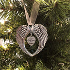 Angel Wings Christmas Ornament – Stainless Steel & Silk Keepsake Christmas Ornament Richie's