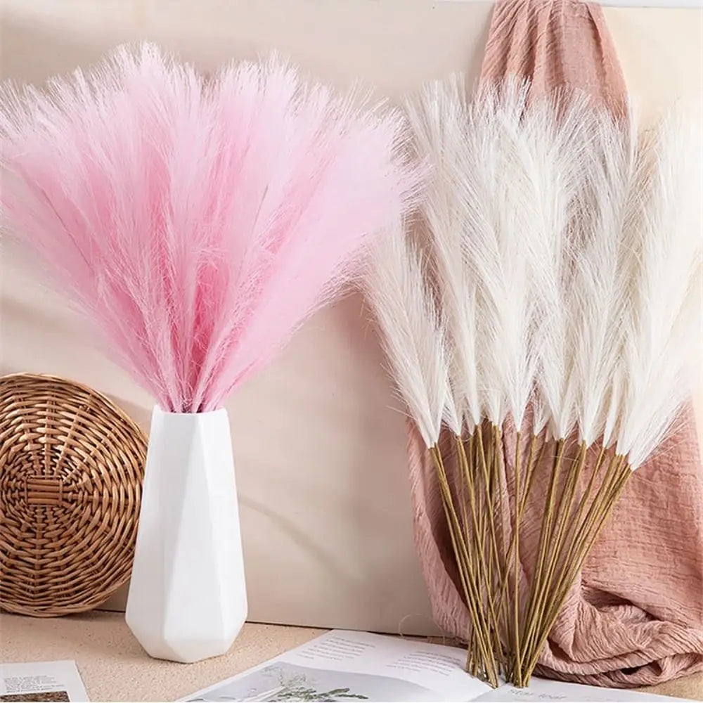10PCS Fluffy Pampas Grass Artificial Stems 55CM | Wedding Decor Artificial Pampas Grass Richie's
