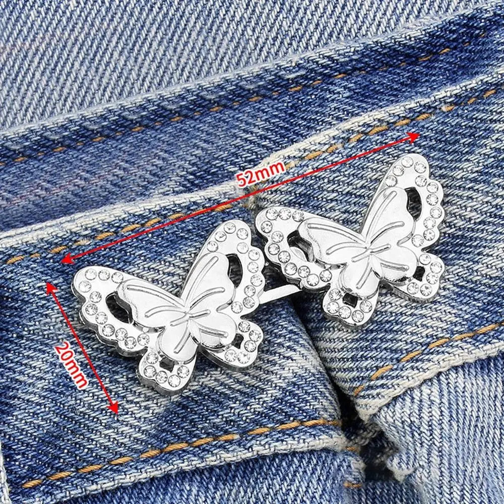 Adjustable Waist Tightening Button Clip – Metal Zinc Alloy Waist Button Clip Richie's Style 4