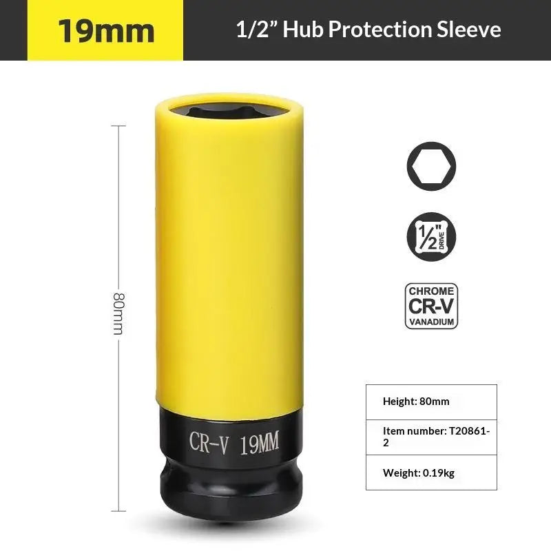 1/2" Drive Wheel Protector Socket CR-V Steel 17–22mm Impact Socket Tool Richie's A2