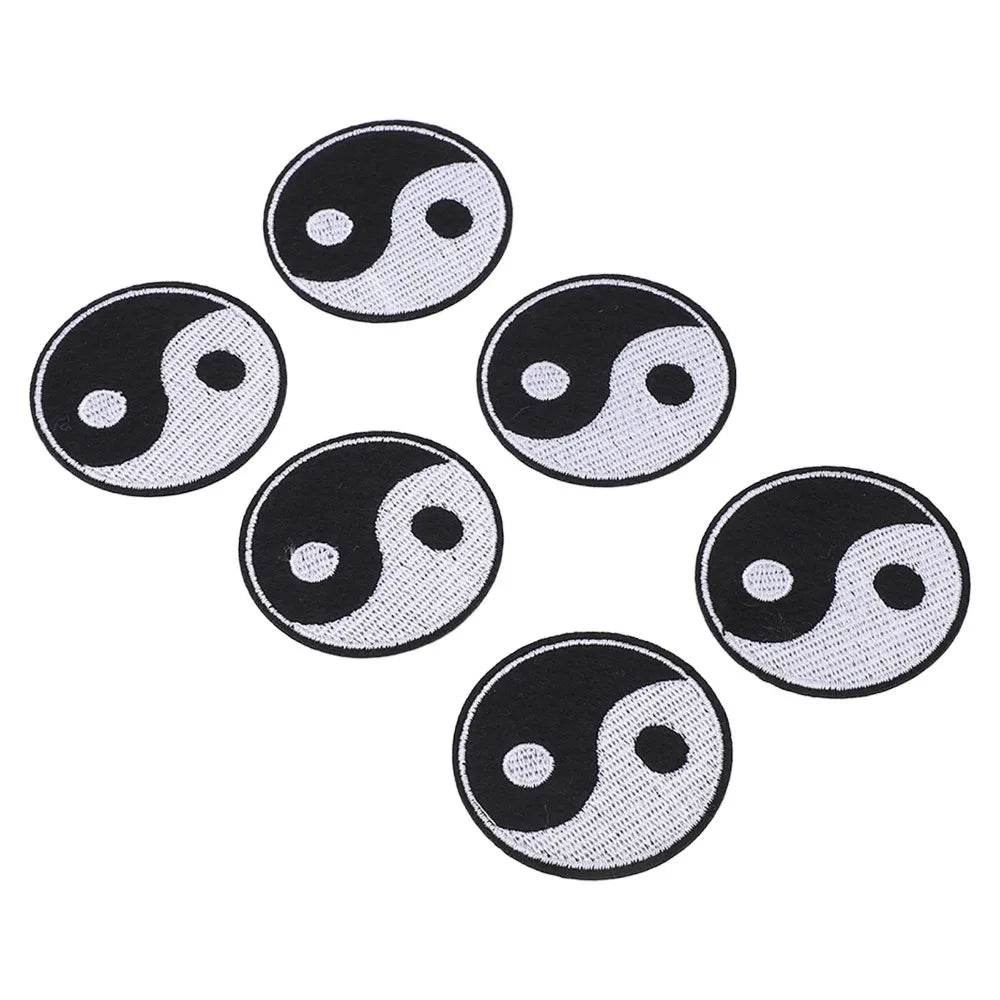 6pcs Yin Yang Iron On Embroidered Cotton Patches – DIY Sew On Embroidered Iron-On Patch Richie's