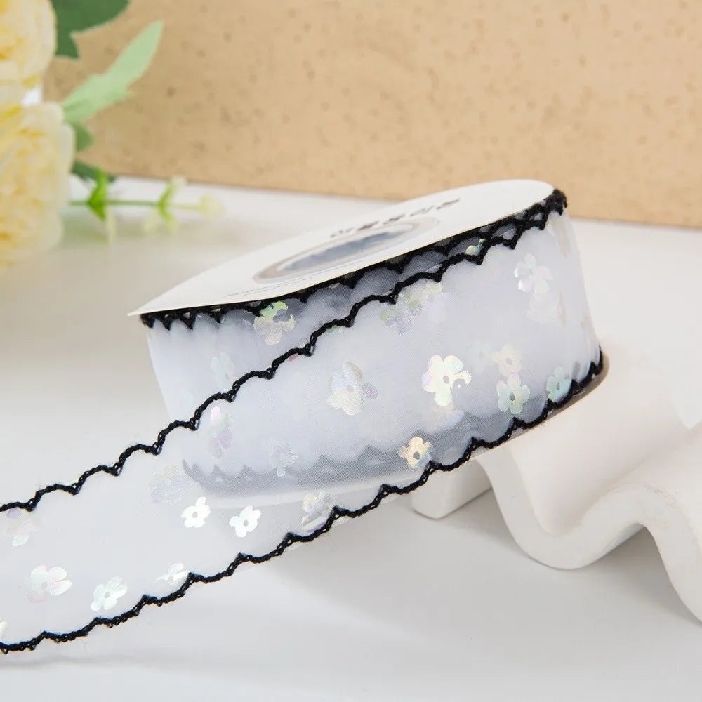 4cm Double-Sided Satin Ribbon Stripe Sequin DIY Gift Wrap Craft Ribbon Richie's 2 L