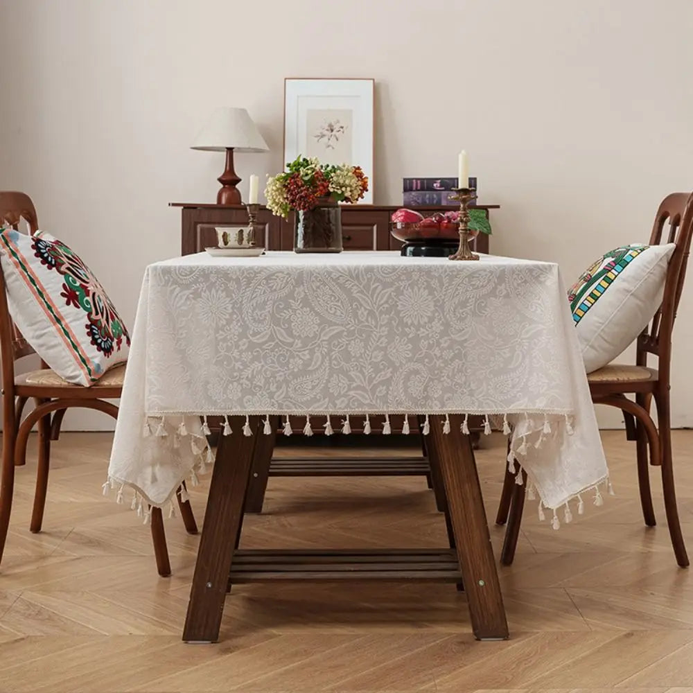 European Floral Embossed Tablecloth – Waterproof & Easy Clean Rectangular Tablecloth Richie's