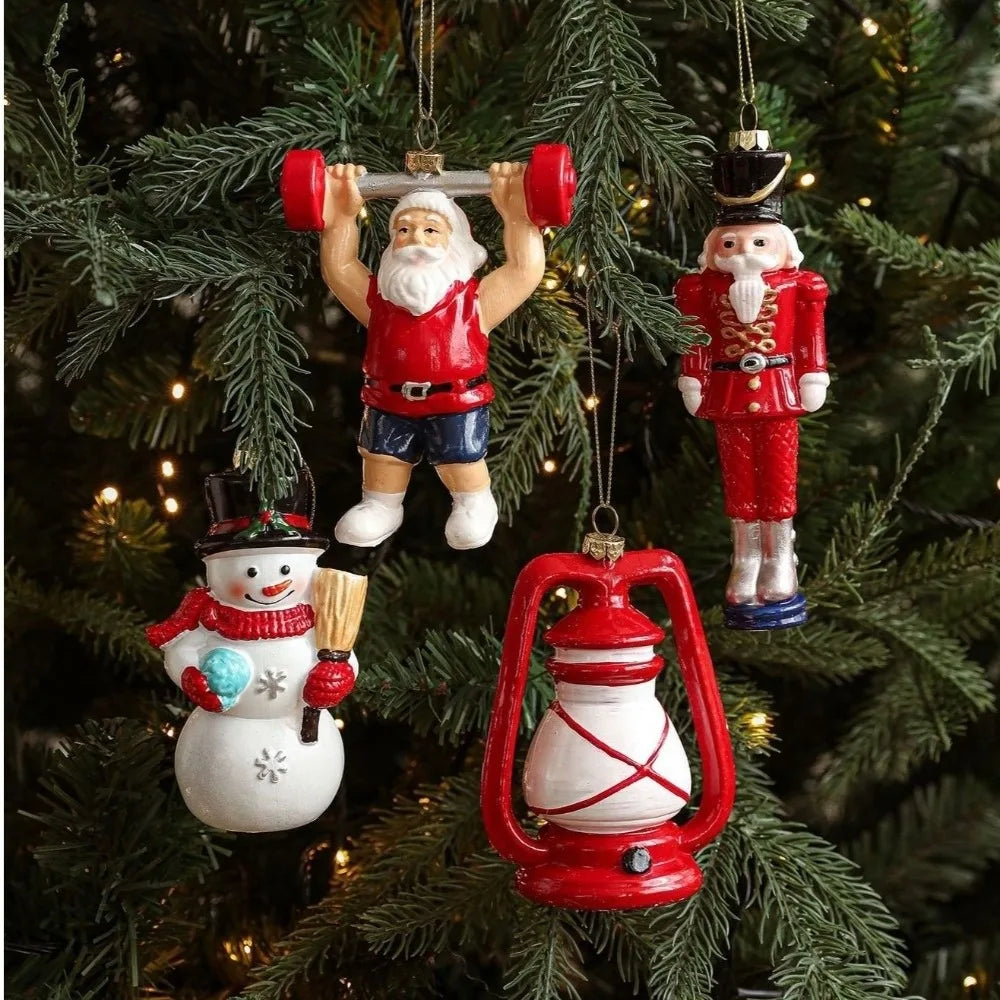 Red & White Plastic Christmas Tree Hanging Ornaments – DIY Christmas Ornaments Richie's