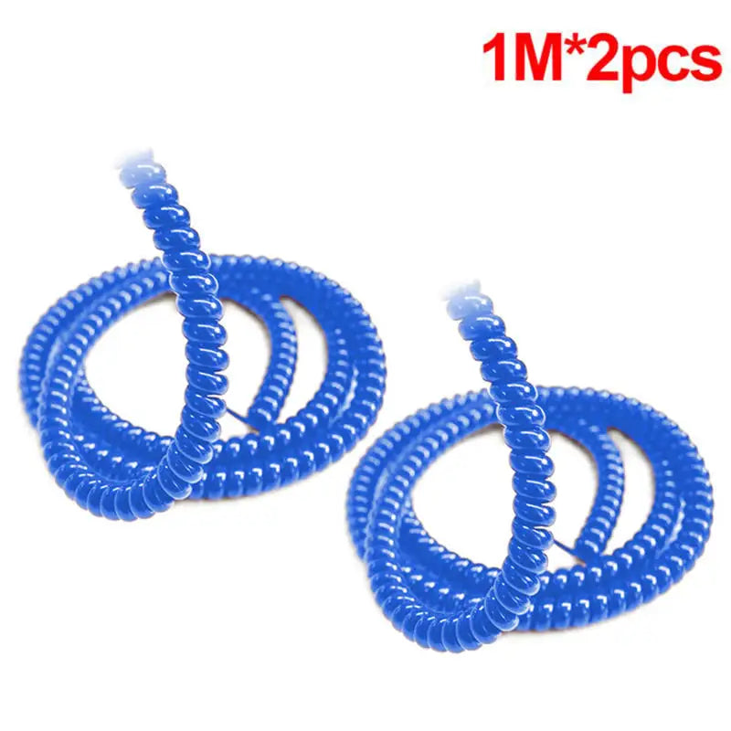 TPU Spiral Wrap Cable Organizer for E-Bike Brake Wires Bike Cable Sleeve Richie's 2PCS Blue 6mm