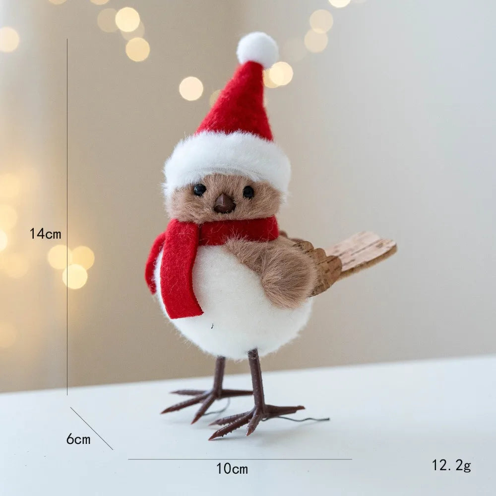 Foam Bird Christmas Tree Hanging Ornament – Red & White Christmas Ornament Richie's B