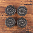 4Pcs Vintage Bronze Cabinet Knobs Retro Floral Drawer Pulls Cabinet Knobs Richie's