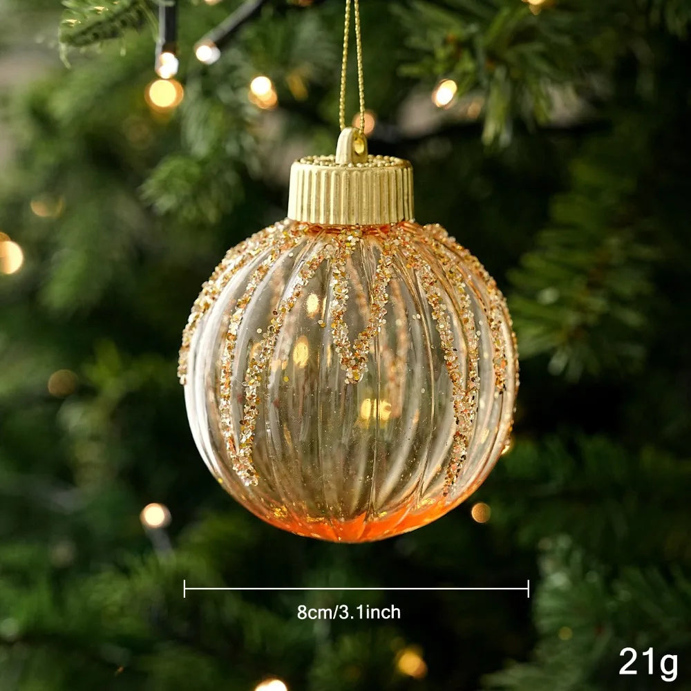 Sequin Christmas Bauble Shatterproof Hollow Plastic Xmas Ornament Christmas Ornament Richie's B